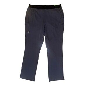 NWT HH Works By Healing Hands Rachel Cargo Scrub Pants Blue Stretch Women’s 1XT